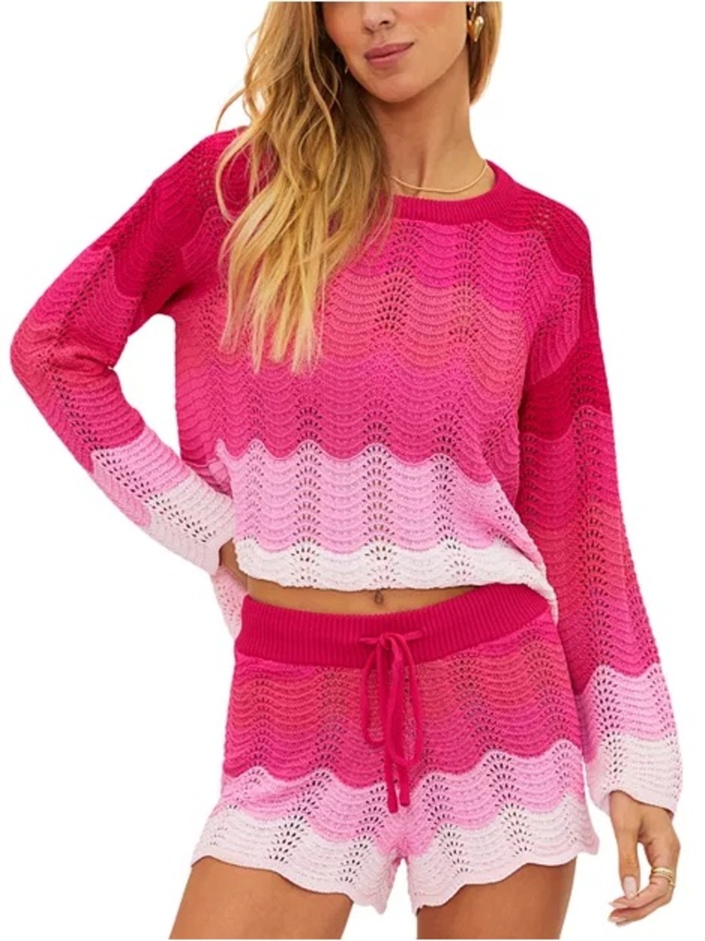 Beach Riot Beach Sweater and Balboa Shorts Cover Up Set